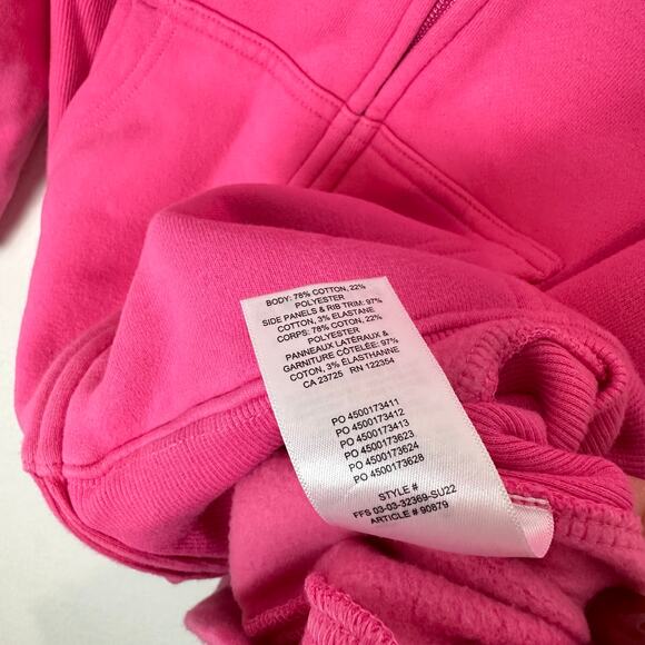 NWT Aritzia TNA Cozy Fleece Boyfriend Zip-Up Hoodie in Cosmo Pink Size XS - Picture 5 of 5